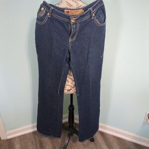 Vintage Apple Bottom Flare Leg Jeans 11/12 Blue y2k